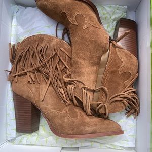 Brown Suede Booties